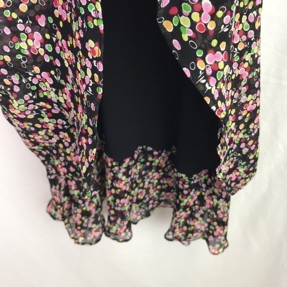 Talbots 👗 Women’s  100% Silk Floral Maxi Dress with Ruffled Hem Size 6 👗 - Picture 8 of 11
